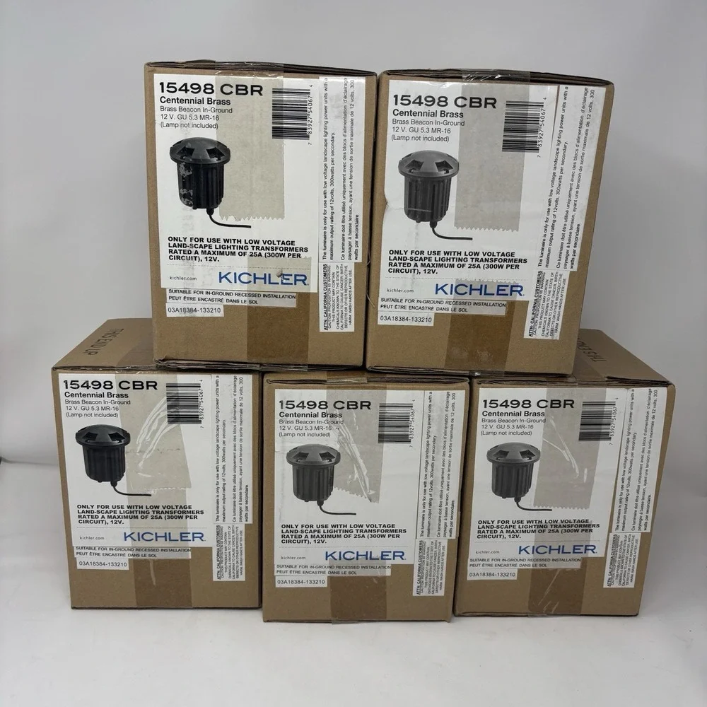 New In Box Kichler 15498 Brass Single Light 4-1/4